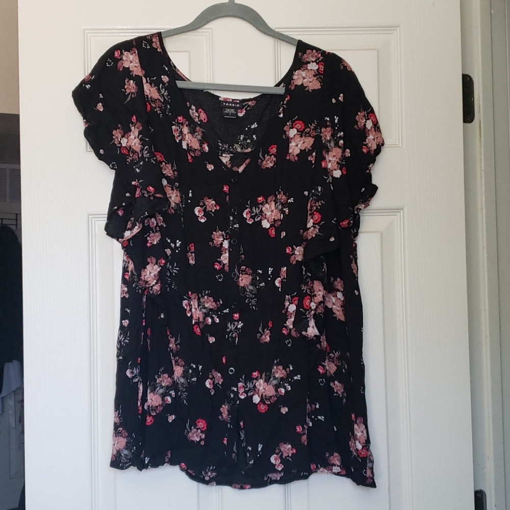Torrid Flutter Sleeve Blouse